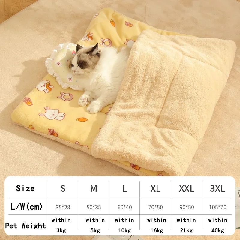Couverture Cocoon Automne-Hiver pour Chien & Chat — Douceur Flanelle & Laine d’Agneau