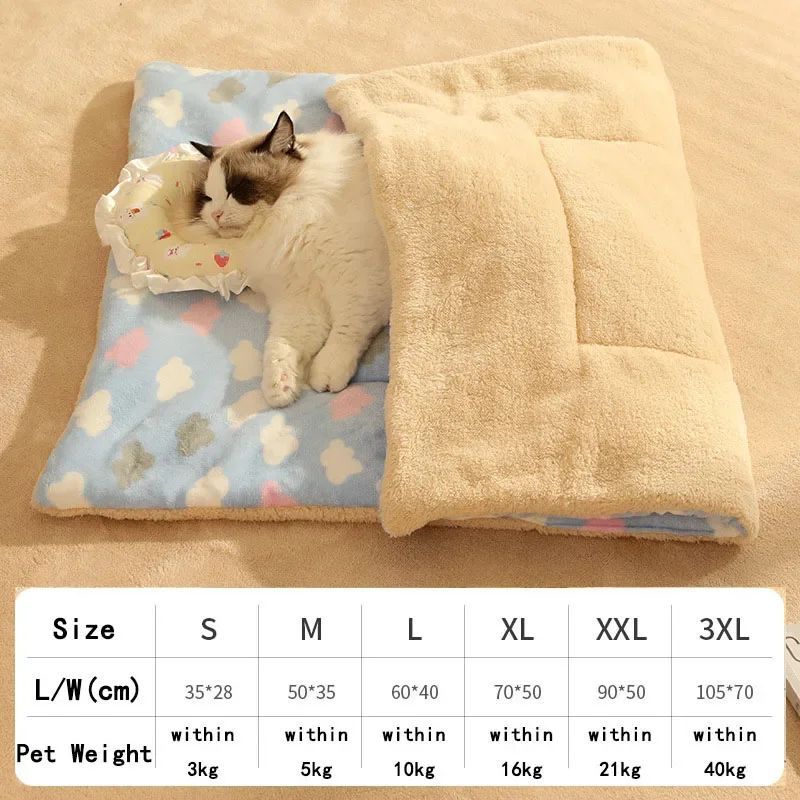 Couverture Cocoon Automne-Hiver pour Chien & Chat — Douceur Flanelle & Laine d’Agneau