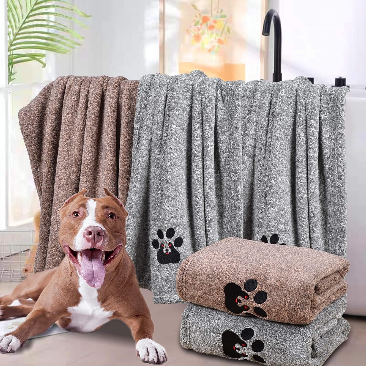 Serviette Microfibre Luxe PETSHOP — Absorption & Douceur Ultime